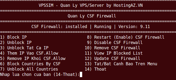 cac chuc nang quan ly csf firewall vpssim