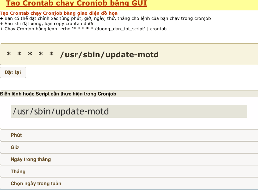 Tạo Crontab bằng GUI