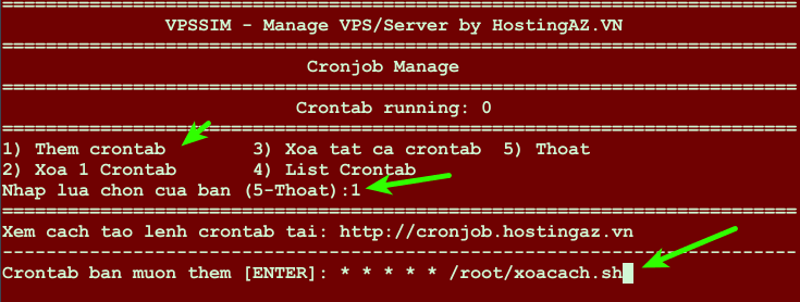 Thêm Crontab vào VPS