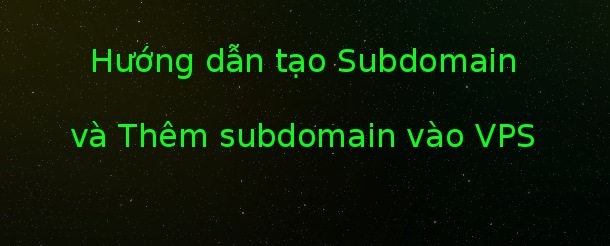 Vấn đề tạo và Thêm subdomain vào VPS có sử dụng VPSSIM