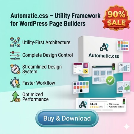 Buy Automatic.css – Utility Framework for WordPress Page Builders Sale ...