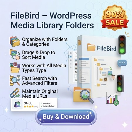 Buy FileBird – WordPress Media Library Folders Sale 90% (9/2026)