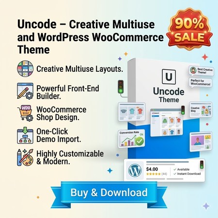 Buy Uncode – Creative Multiuse and WordPress WooCommerce Theme Sale 90% ...